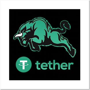 tether coin Crypto coin Crytopcurrency Posters and Art